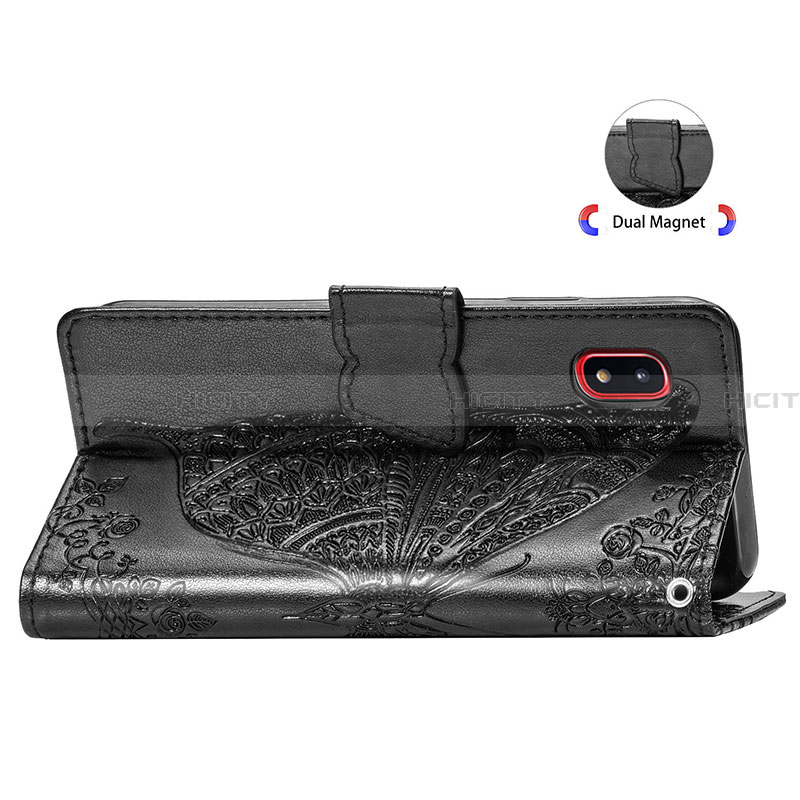 Custodia Portafoglio In Pelle Farfalla Cover con Supporto per Samsung Galaxy A20 SC-02M SCV46