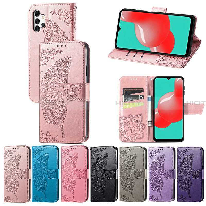 Custodia Portafoglio In Pelle Farfalla Cover con Supporto per Samsung Galaxy A32 4G