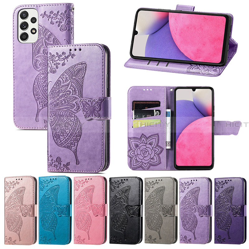 Custodia Portafoglio In Pelle Farfalla Cover con Supporto per Samsung Galaxy A33 5G