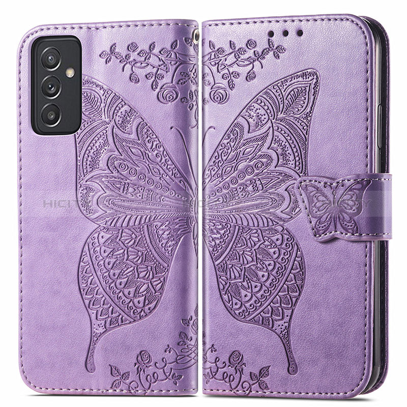 Custodia Portafoglio In Pelle Farfalla Cover con Supporto per Samsung Galaxy A35 5G Lavanda