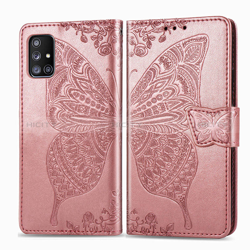 Custodia Portafoglio In Pelle Farfalla Cover con Supporto per Samsung Galaxy A51 4G