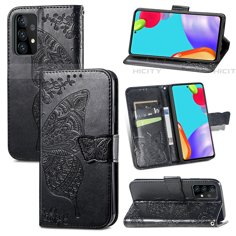 Custodia Portafoglio In Pelle Farfalla Cover con Supporto per Samsung Galaxy A52 5G