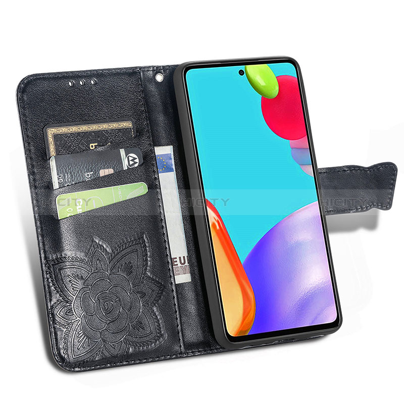 Custodia Portafoglio In Pelle Farfalla Cover con Supporto per Samsung Galaxy A52s 5G