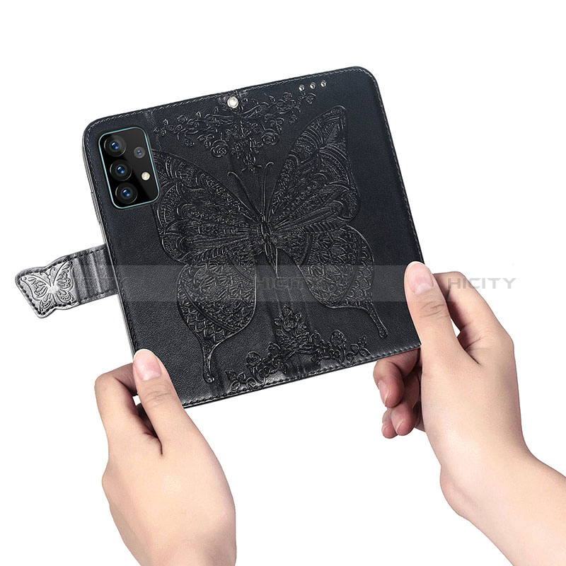 Custodia Portafoglio In Pelle Farfalla Cover con Supporto per Samsung Galaxy A52s 5G