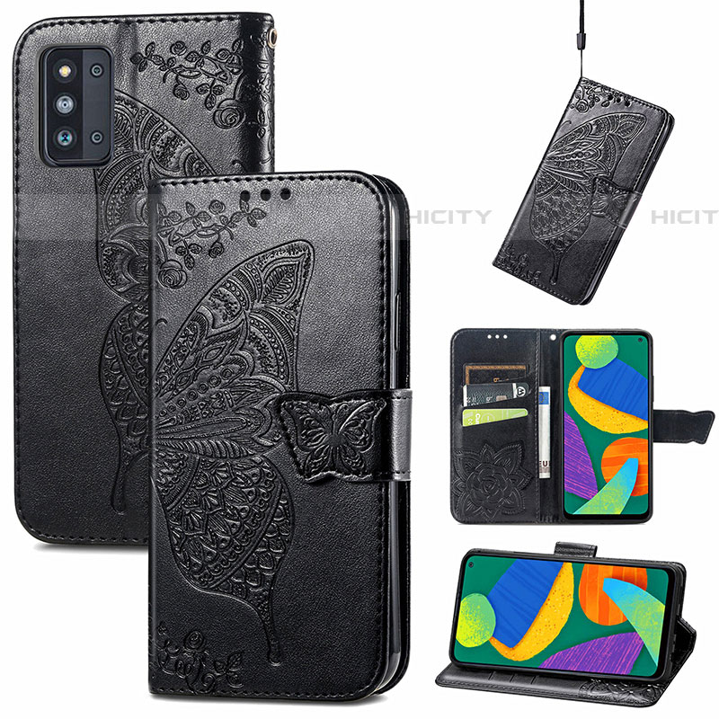 Custodia Portafoglio In Pelle Farfalla Cover con Supporto per Samsung Galaxy F52 5G