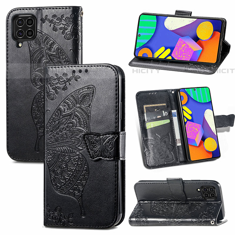 Custodia Portafoglio In Pelle Farfalla Cover con Supporto per Samsung Galaxy F62 5G