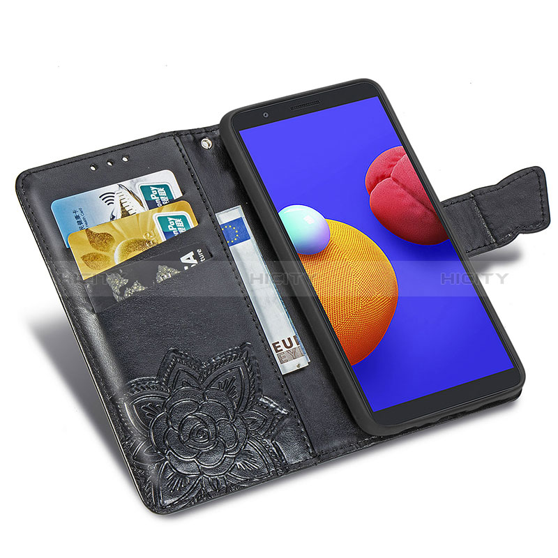 Custodia Portafoglio In Pelle Farfalla Cover con Supporto per Samsung Galaxy M01 Core