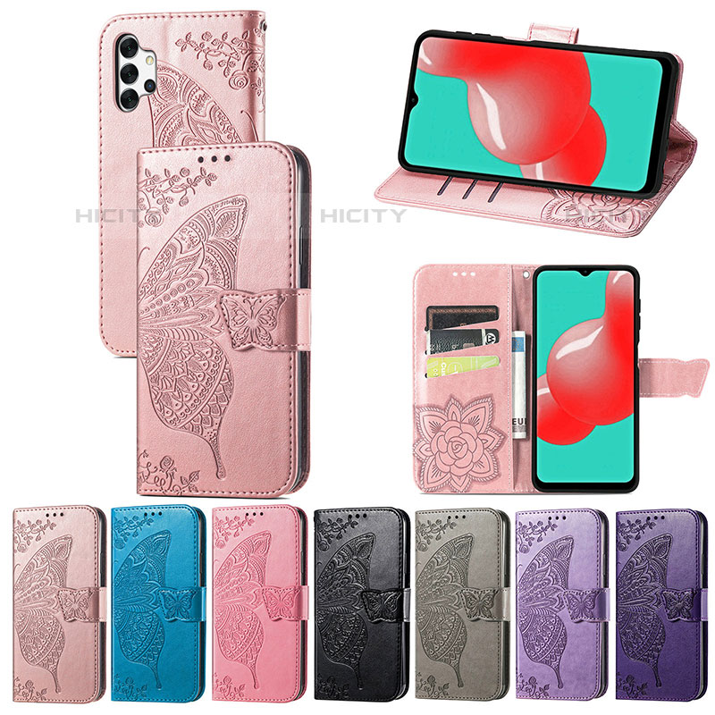 Custodia Portafoglio In Pelle Farfalla Cover con Supporto per Samsung Galaxy M32 5G