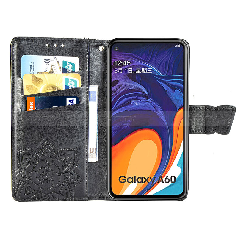 Custodia Portafoglio In Pelle Farfalla Cover con Supporto per Samsung Galaxy M40