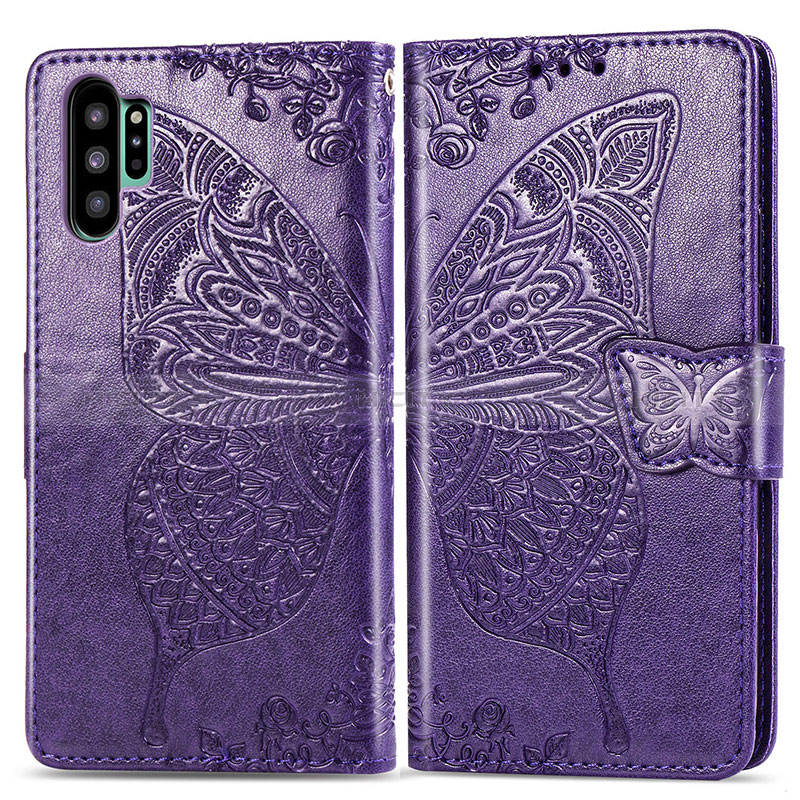 Custodia Portafoglio In Pelle Farfalla Cover con Supporto per Samsung Galaxy Note 10 Plus 5G