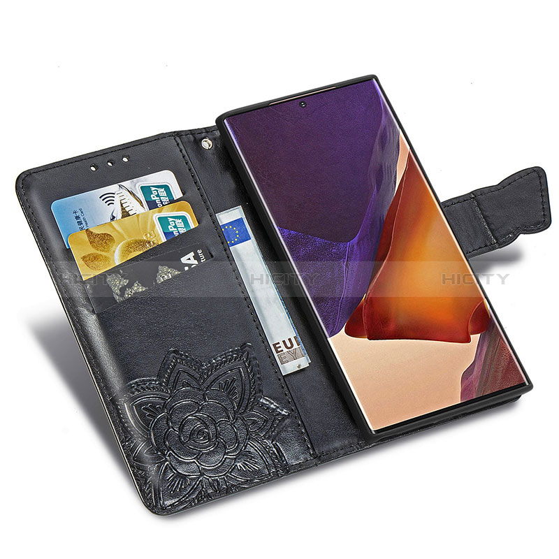 Custodia Portafoglio In Pelle Farfalla Cover con Supporto per Samsung Galaxy Note 20 Ultra 5G