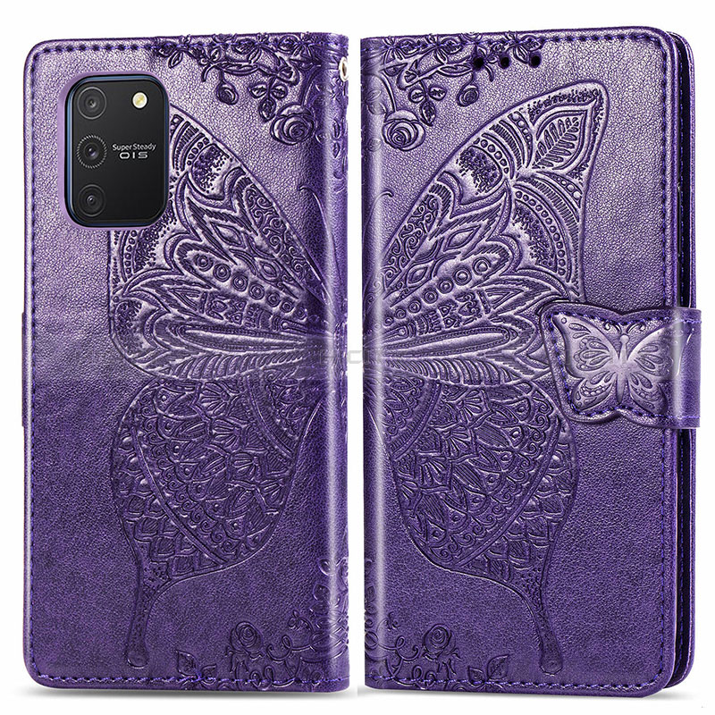 Custodia Portafoglio In Pelle Farfalla Cover con Supporto per Samsung Galaxy S10 Lite