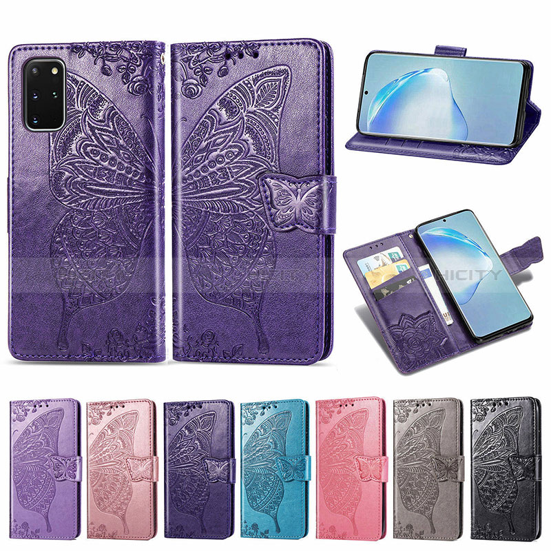 Custodia Portafoglio In Pelle Farfalla Cover con Supporto per Samsung Galaxy S20 Plus 5G