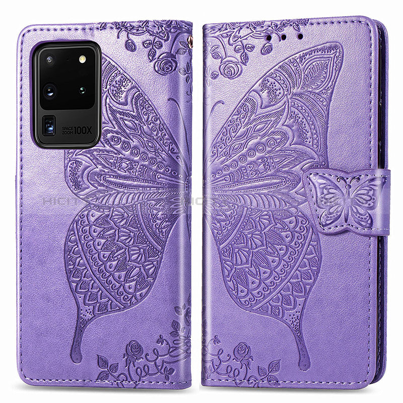 Custodia Portafoglio In Pelle Farfalla Cover con Supporto per Samsung Galaxy S20 Ultra 5G