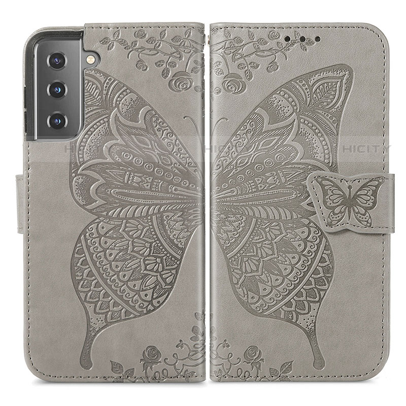 Custodia Portafoglio In Pelle Farfalla Cover con Supporto per Samsung Galaxy S21 5G