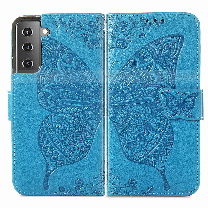 Custodia Portafoglio In Pelle Farfalla Cover con Supporto per Samsung Galaxy S21 5G