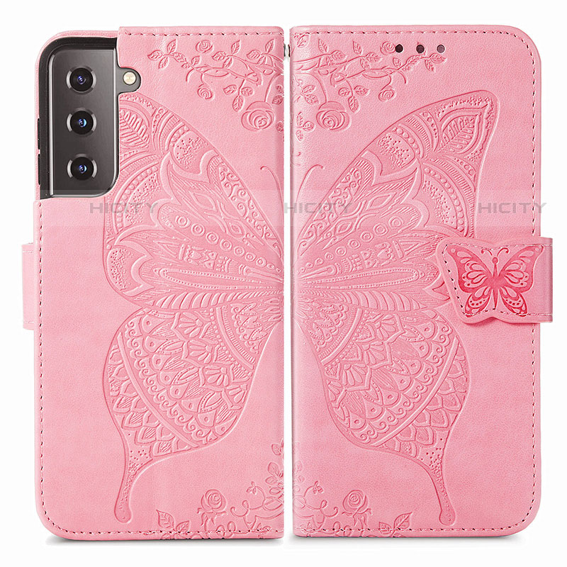 Custodia Portafoglio In Pelle Farfalla Cover con Supporto per Samsung Galaxy S21 5G