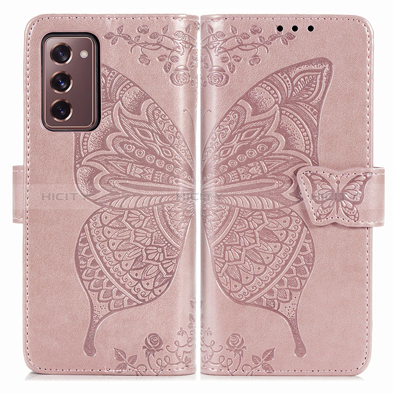 Custodia Portafoglio In Pelle Farfalla Cover con Supporto per Samsung Galaxy Z Fold2 5G