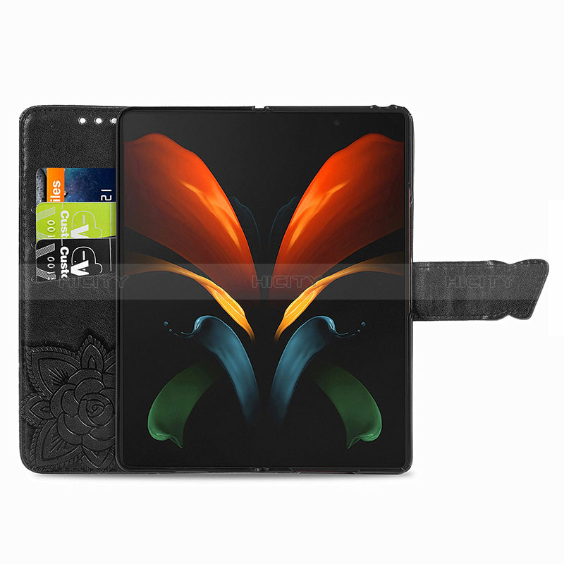 Custodia Portafoglio In Pelle Farfalla Cover con Supporto per Samsung Galaxy Z Fold3 5G