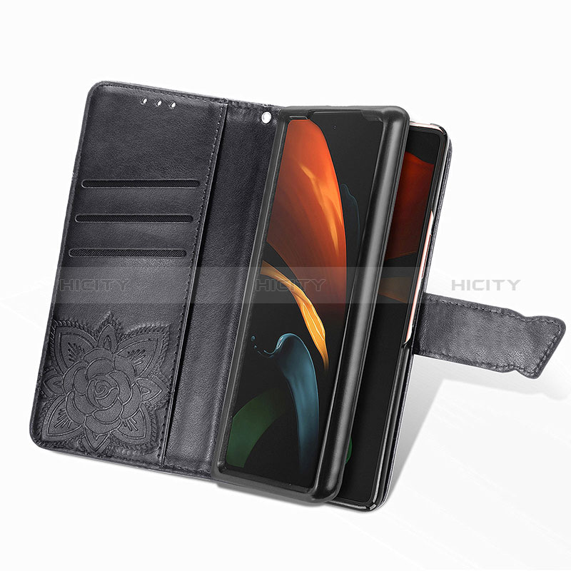 Custodia Portafoglio In Pelle Farfalla Cover con Supporto per Samsung Galaxy Z Fold3 5G