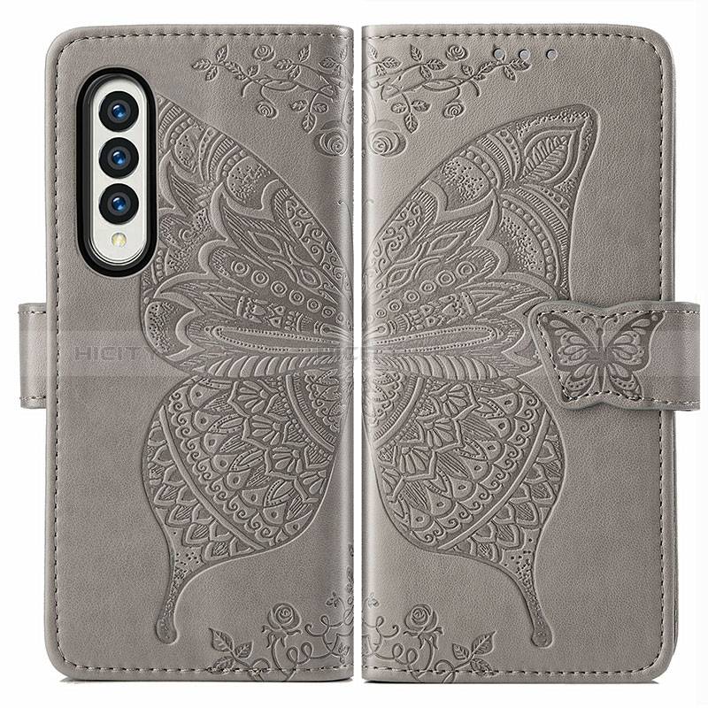 Custodia Portafoglio In Pelle Farfalla Cover con Supporto per Samsung Galaxy Z Fold3 5G