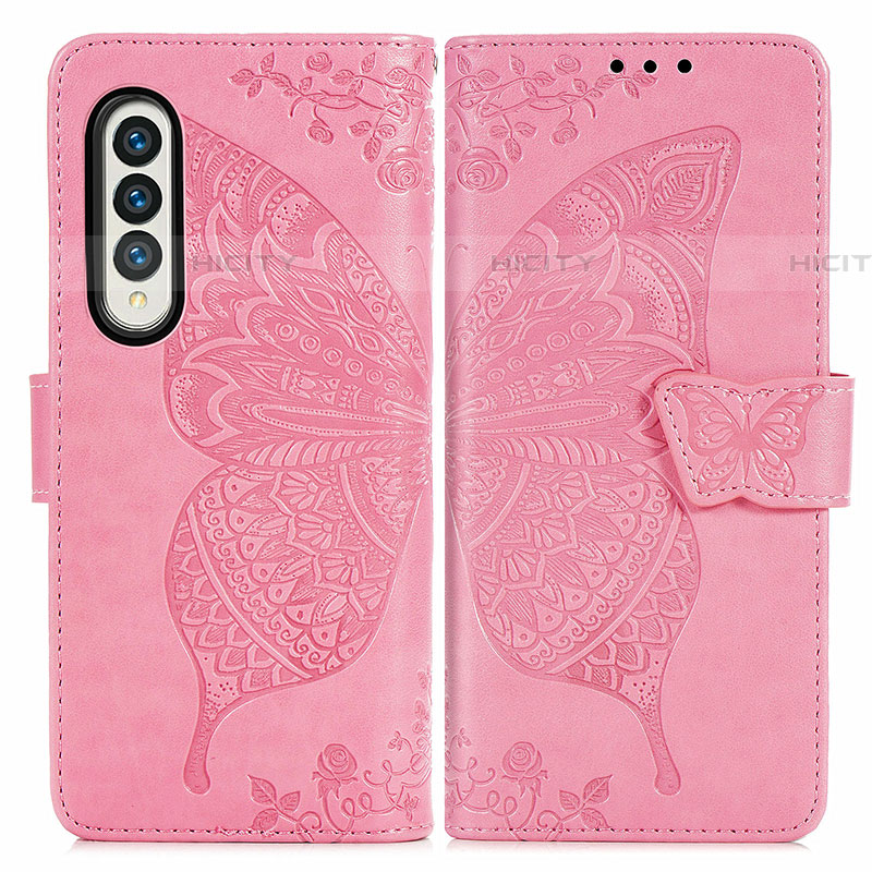 Custodia Portafoglio In Pelle Farfalla Cover con Supporto per Samsung Galaxy Z Fold4 5G