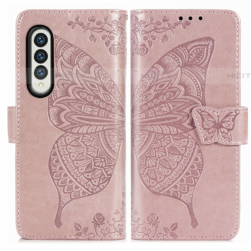 Custodia Portafoglio In Pelle Farfalla Cover con Supporto per Samsung Galaxy Z Fold4 5G