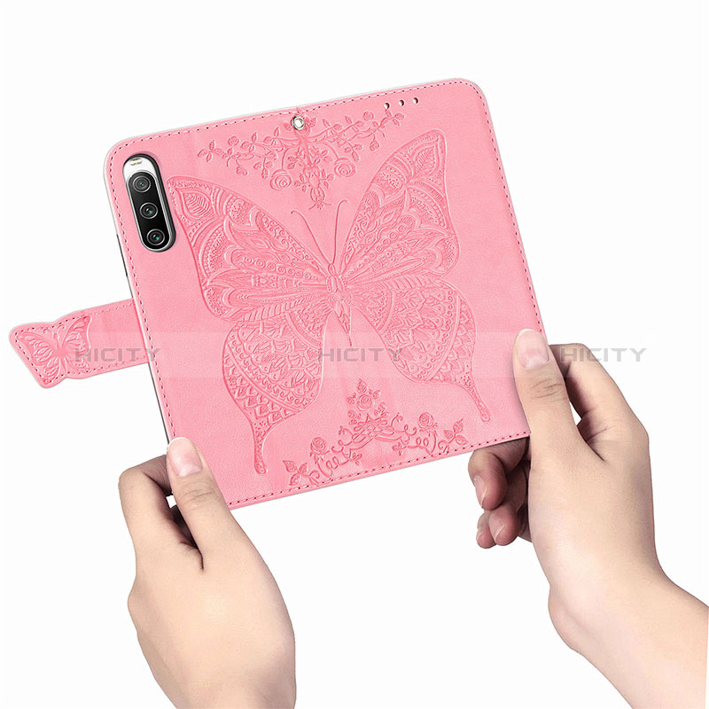 Custodia Portafoglio In Pelle Farfalla Cover con Supporto per Sony Xperia 10 IV SO-52C