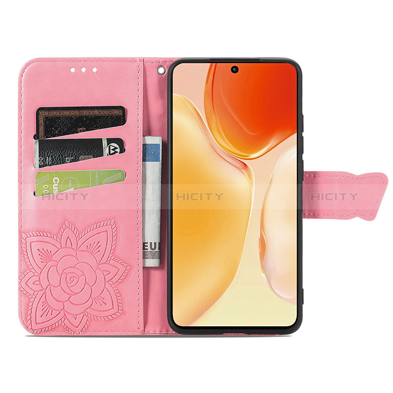 Custodia Portafoglio In Pelle Farfalla Cover con Supporto per Vivo X70 Pro 5G