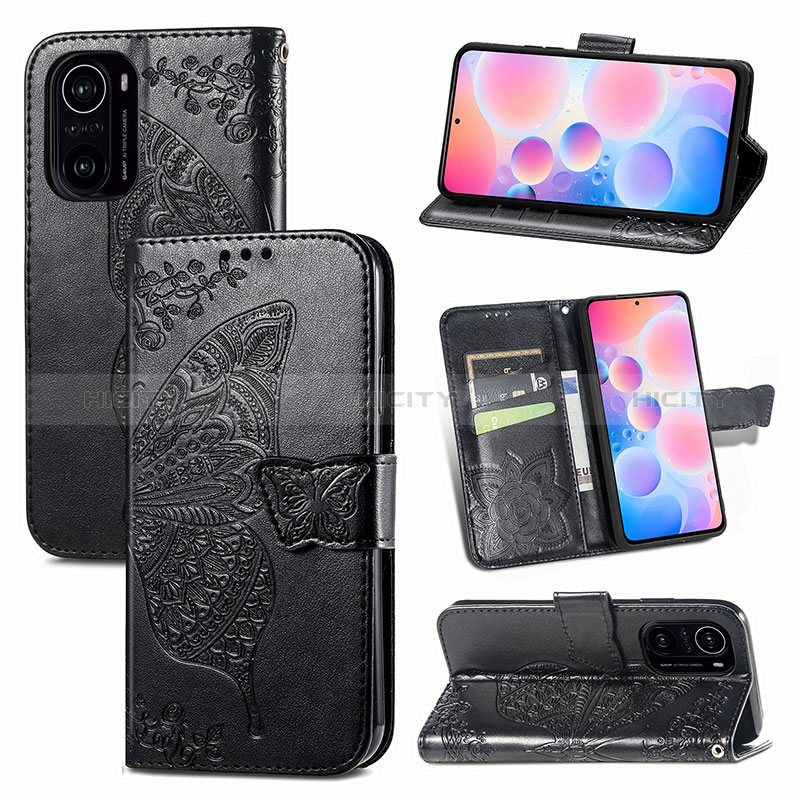 Custodia Portafoglio In Pelle Farfalla Cover con Supporto per Xiaomi Mi 11X Pro 5G