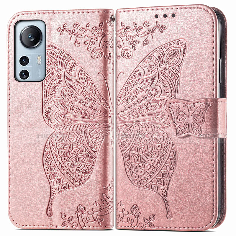 Custodia Portafoglio In Pelle Farfalla Cover con Supporto per Xiaomi Mi 12 5G