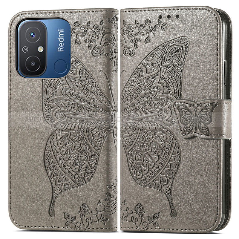 Custodia Portafoglio In Pelle Farfalla Cover con Supporto per Xiaomi Poco C55