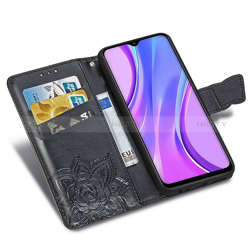 Custodia Portafoglio In Pelle Farfalla Cover con Supporto per Xiaomi Poco M2