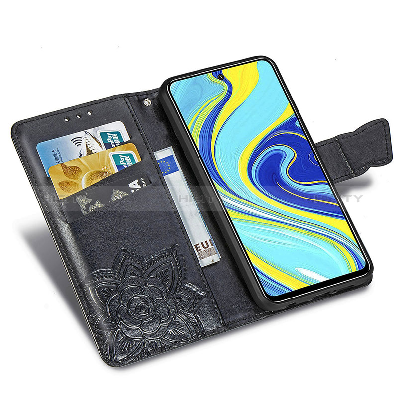 Custodia Portafoglio In Pelle Farfalla Cover con Supporto per Xiaomi Poco M2 Pro