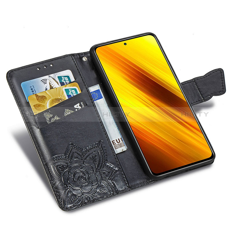 Custodia Portafoglio In Pelle Farfalla Cover con Supporto per Xiaomi Poco X3 Pro