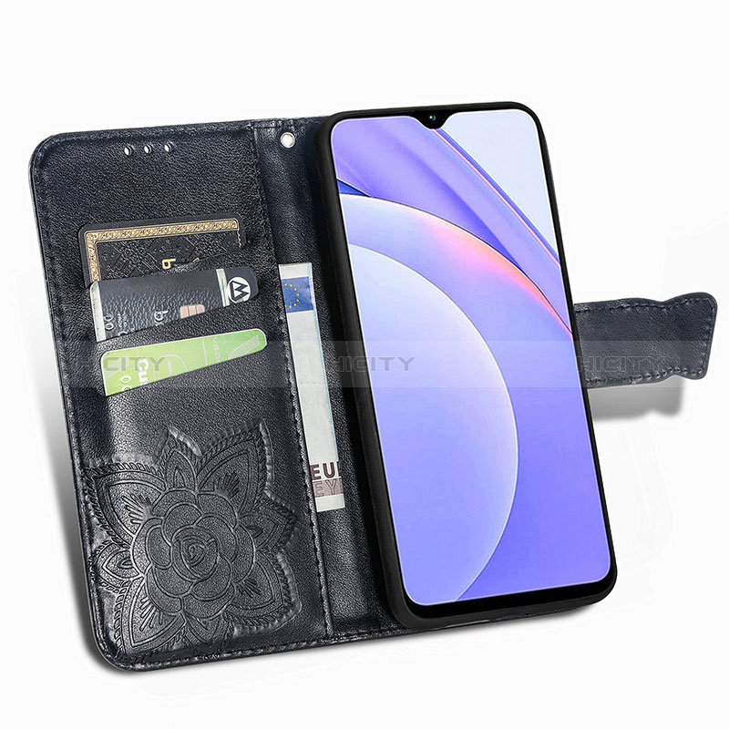 Custodia Portafoglio In Pelle Farfalla Cover con Supporto per Xiaomi Redmi 9 Power