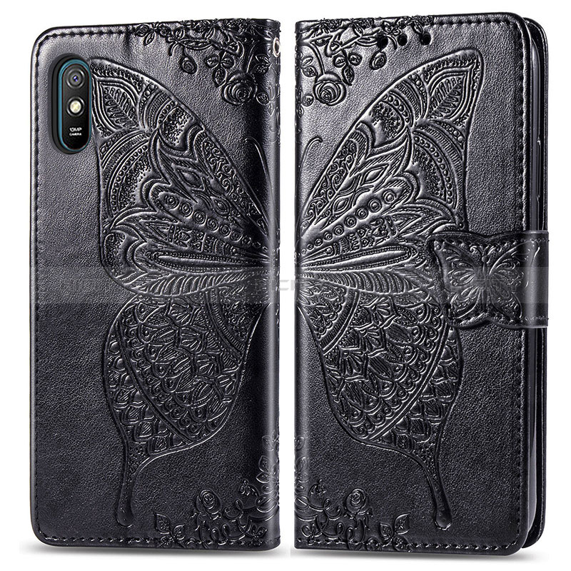 Custodia Portafoglio In Pelle Farfalla Cover con Supporto per Xiaomi Redmi 9AT