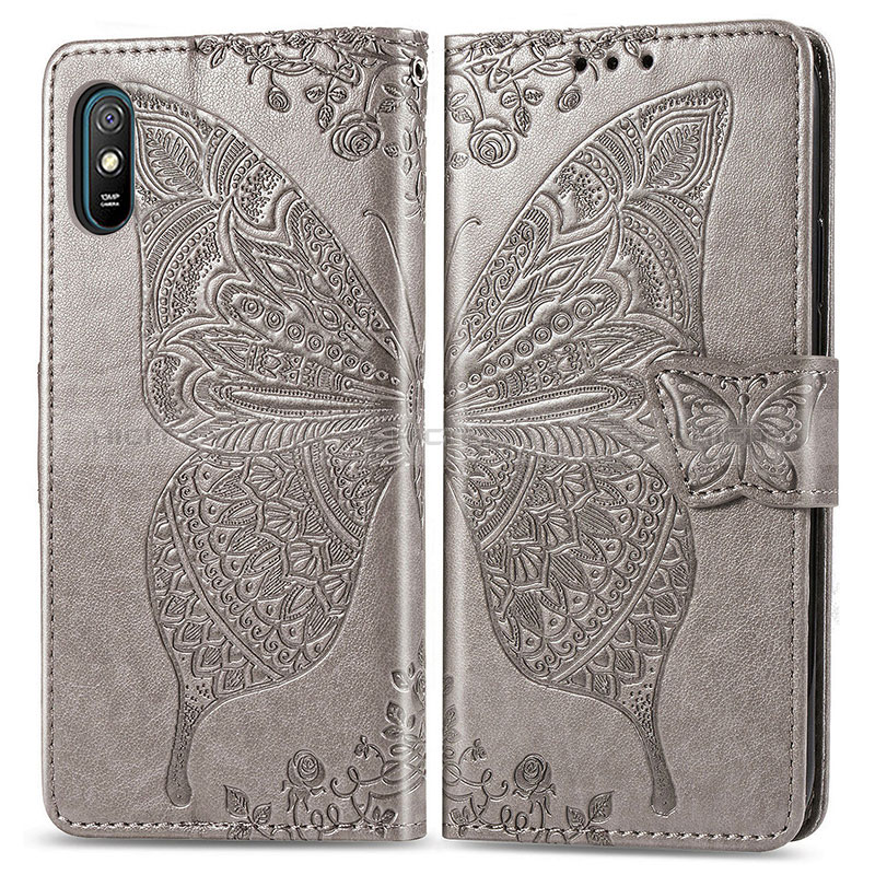 Custodia Portafoglio In Pelle Farfalla Cover con Supporto per Xiaomi Redmi 9AT