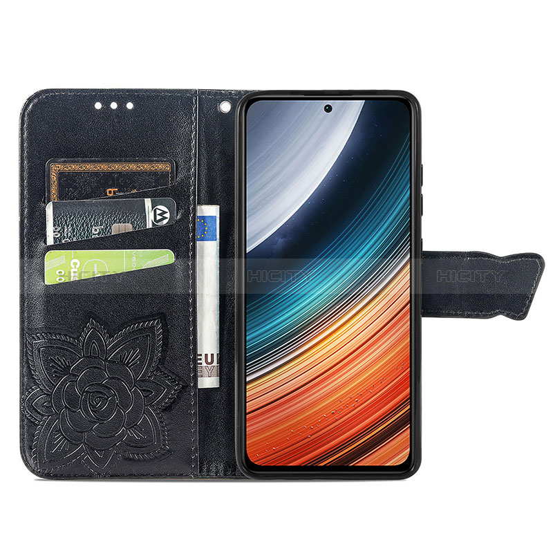 Custodia Portafoglio In Pelle Farfalla Cover con Supporto per Xiaomi Redmi K40S 5G