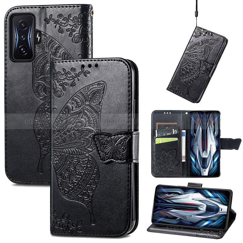 Custodia Portafoglio In Pelle Farfalla Cover con Supporto per Xiaomi Redmi K50 Gaming AMG F1 5G