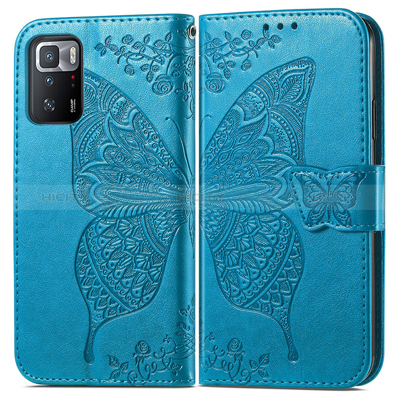 Custodia Portafoglio In Pelle Farfalla Cover con Supporto per Xiaomi Redmi Note 10 Pro 5G