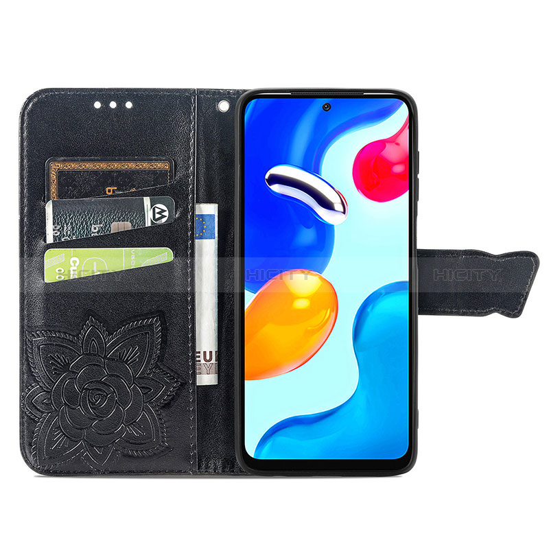 Custodia Portafoglio In Pelle Farfalla Cover con Supporto per Xiaomi Redmi Note 11 4G (2022)