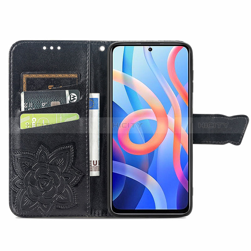 Custodia Portafoglio In Pelle Farfalla Cover con Supporto per Xiaomi Redmi Note 11 5G