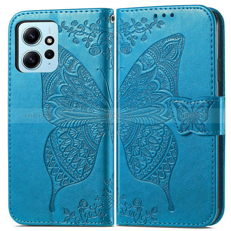 Custodia Portafoglio In Pelle Farfalla Cover con Supporto per Xiaomi Redmi Note 12 4G