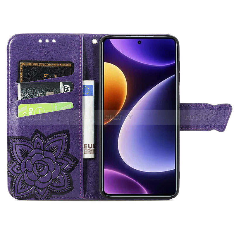 Custodia Portafoglio In Pelle Farfalla Cover con Supporto per Xiaomi Redmi Note 12 Turbo 5G