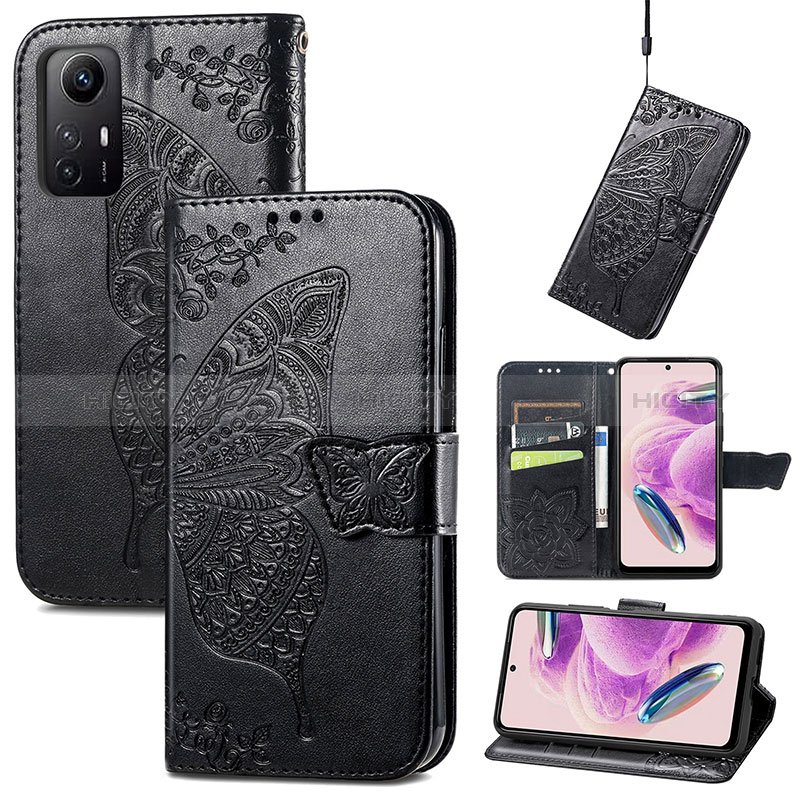 Custodia Portafoglio In Pelle Farfalla Cover con Supporto per Xiaomi Redmi Note 12S