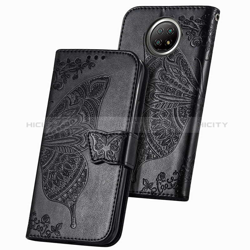 Custodia Portafoglio In Pelle Farfalla Cover con Supporto per Xiaomi Redmi Note 9 5G