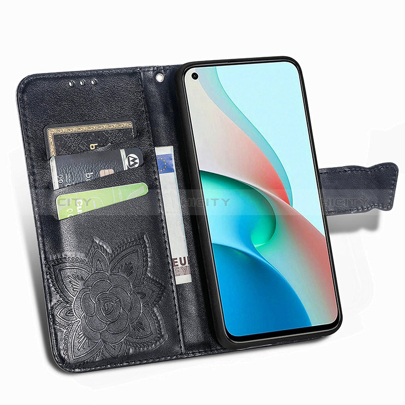 Custodia Portafoglio In Pelle Farfalla Cover con Supporto per Xiaomi Redmi Note 9 5G