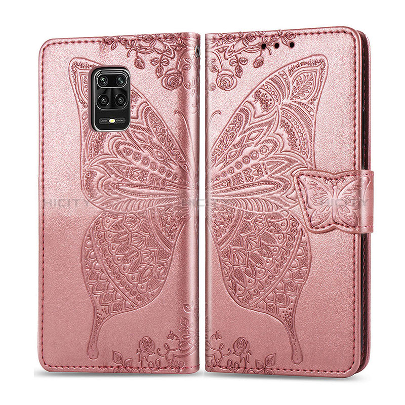 Custodia Portafoglio In Pelle Farfalla Cover con Supporto per Xiaomi Redmi Note 9 Pro Max