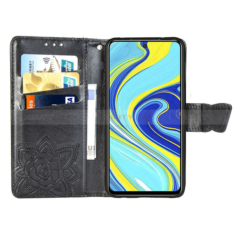 Custodia Portafoglio In Pelle Farfalla Cover con Supporto per Xiaomi Redmi Note 9S